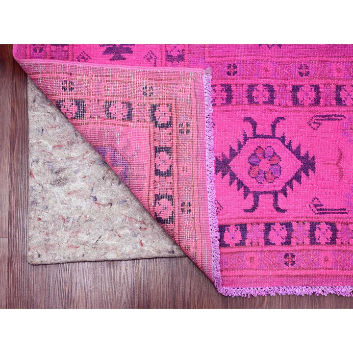 8'0" x 9'11" New Hand Knotted Pink Wool Rectangle Oriental Rug - MOA10220008
