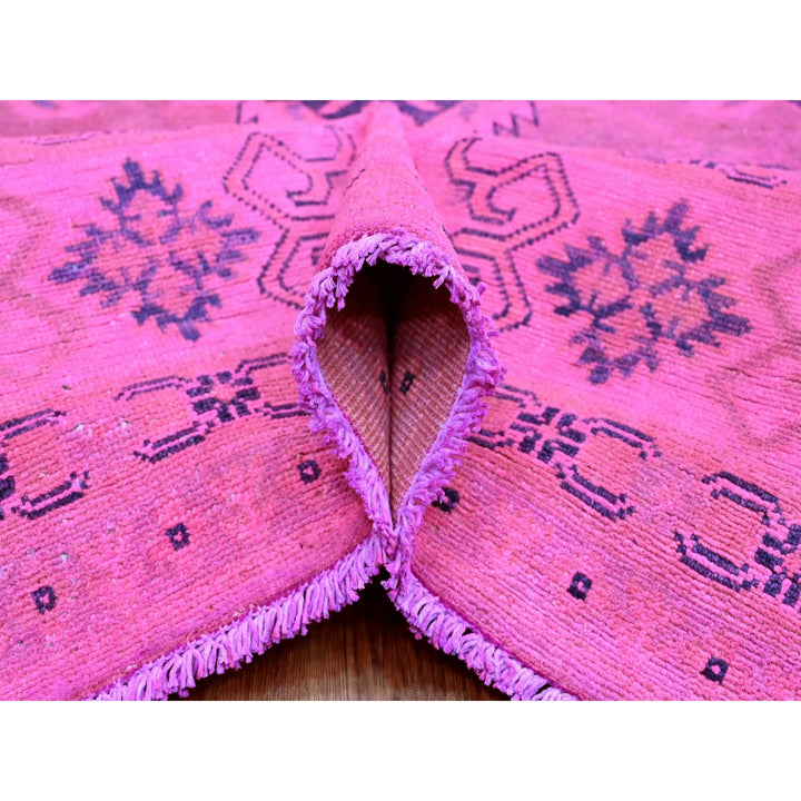 7'10" x 9'7" New Hand Knotted Pink Wool Rectangle Oriental Rug - MOA10220011