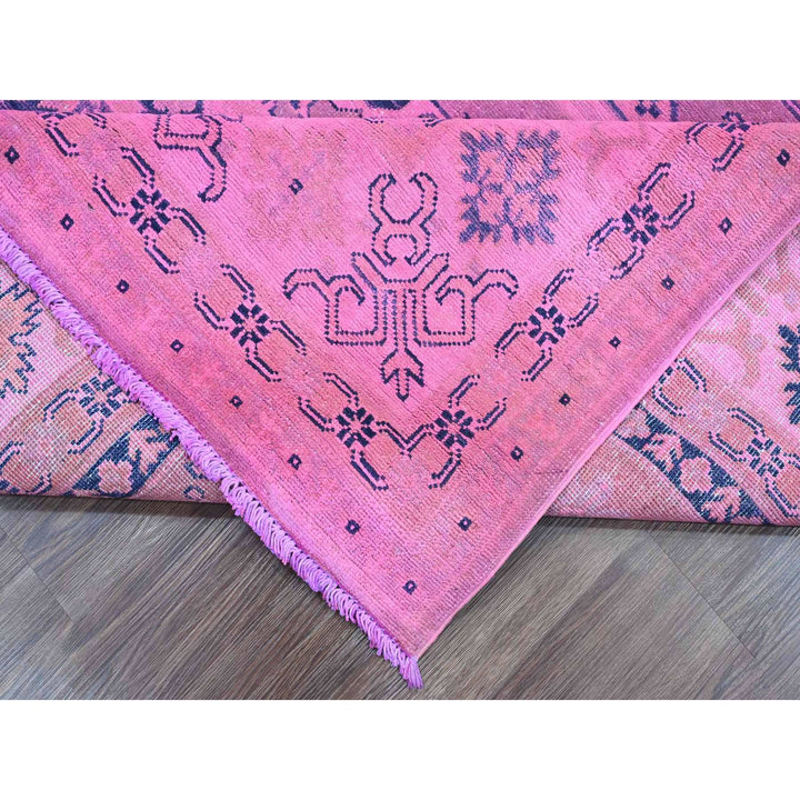 7'10" x 9'7" New Hand Knotted Pink Wool Rectangle Oriental Rug - MOA10220011