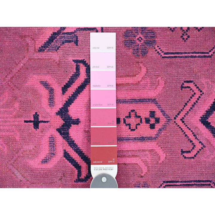 7'10" x 9'7" New Hand Knotted Pink Wool Rectangle Oriental Rug - MOA10220011