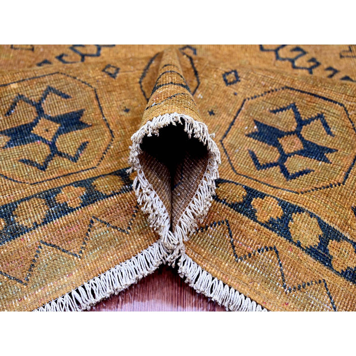 7'11" x 9'5" New Hand Knotted Brown Wool Rectangle Oriental Rug - MOA10220014