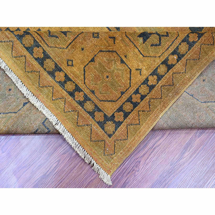 7'11" x 9'5" New Hand Knotted Brown Wool Rectangle Oriental Rug - MOA10220014
