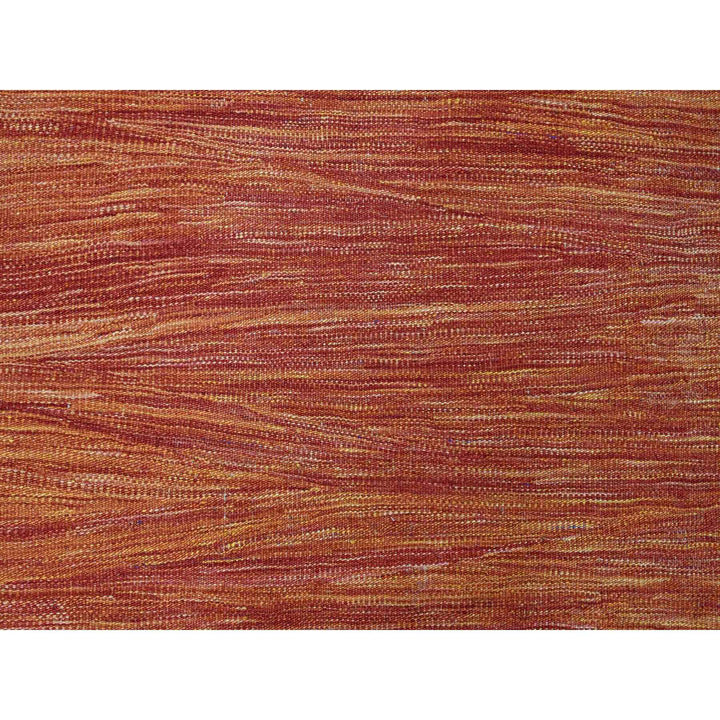 9'0" x 12'0" New Hand Woven Orange Wool Rectangle Oriental Rug - MOA10220094