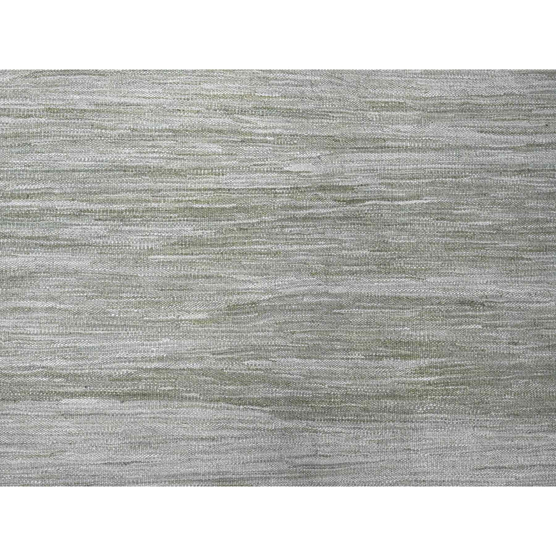 9'1" x 12'1" New Hand Woven Green Wool Rectangle Oriental Rug - MOA10220095