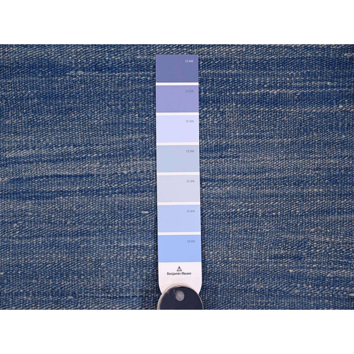 9'2" x 12'1" New Hand Woven Blue Wool Rectangle Oriental Rug - MOA10220096