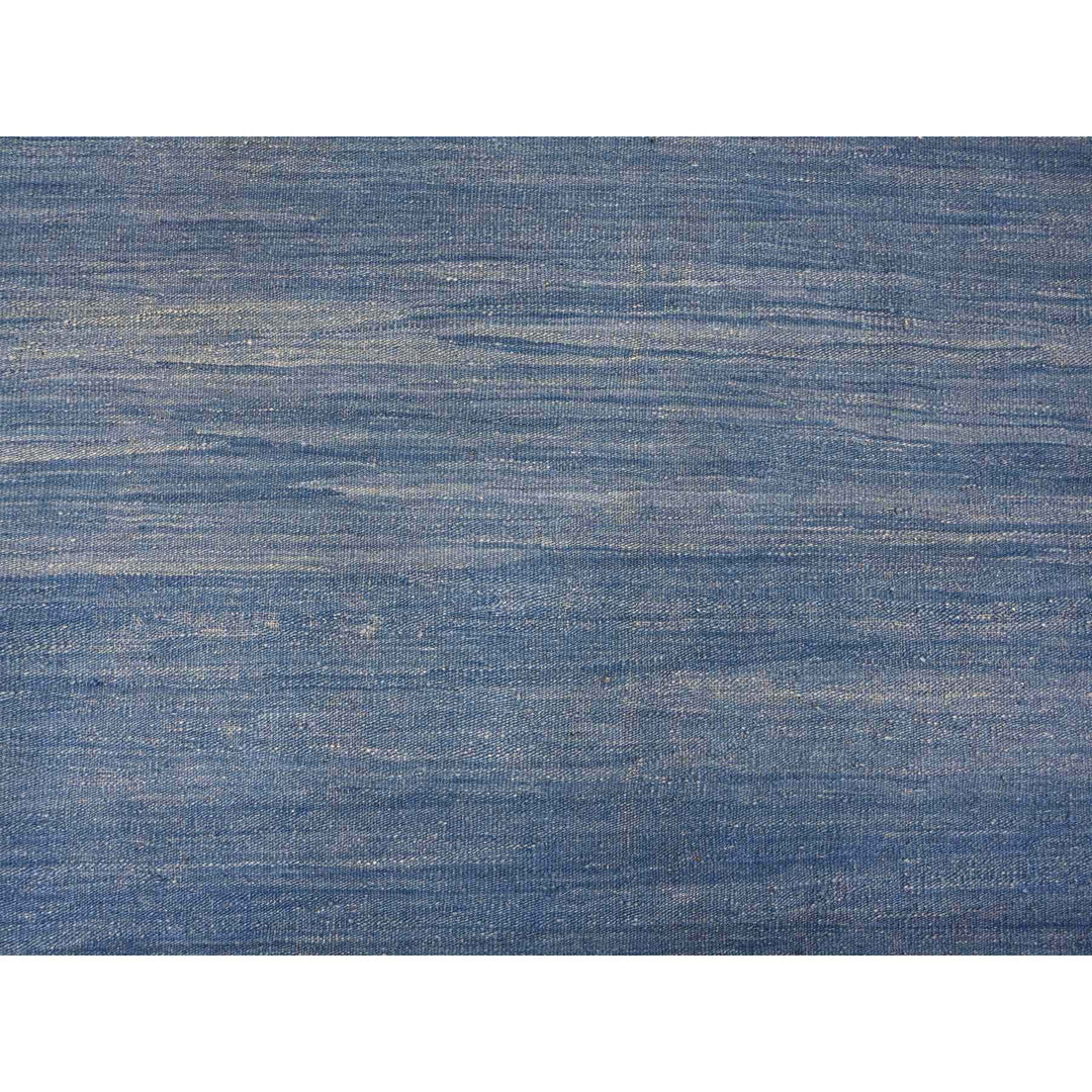 9'2" x 12'1" New Hand Woven Blue Wool Rectangle Oriental Rug - MOA10220096