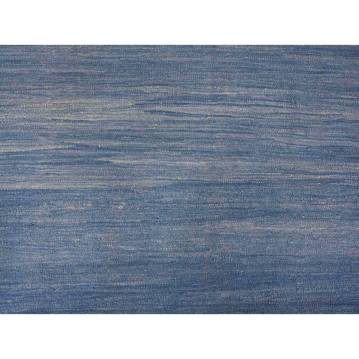 9'2" x 12'1" New Hand Woven Blue Wool Rectangle Oriental Rug - MOA10220096