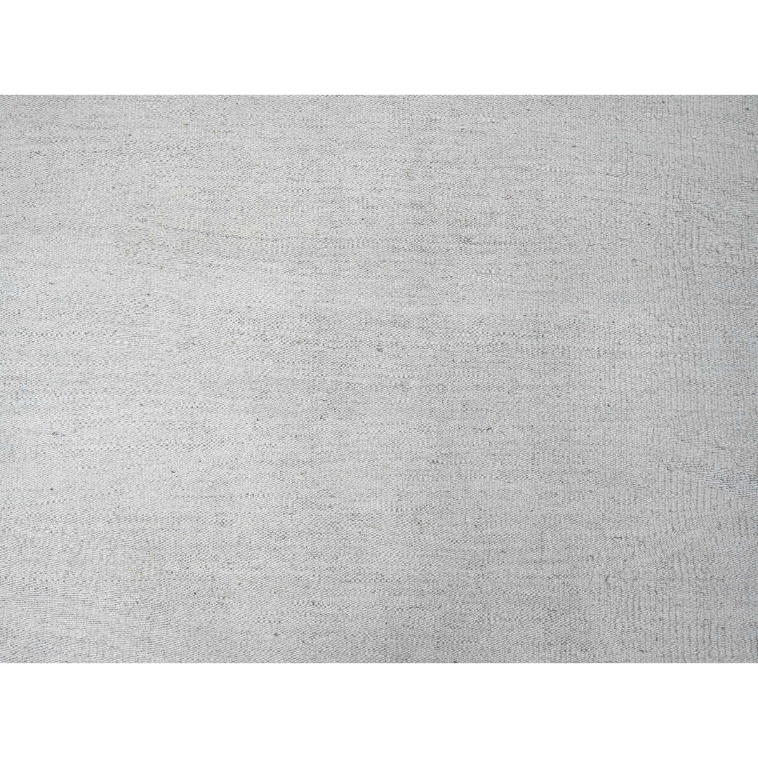 9'0" x 12'0" New Hand Woven Ivory Wool Rectangle Oriental Rug - MOA10220099