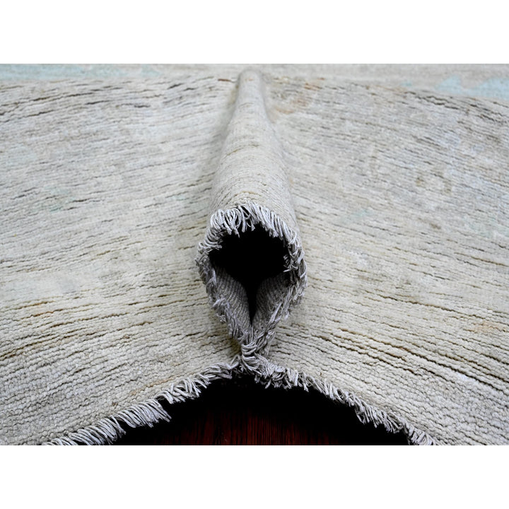 11'5" x 15'9" New Hand Knotted Ivory Wool Rectangle Oriental Rug - MOA10220155