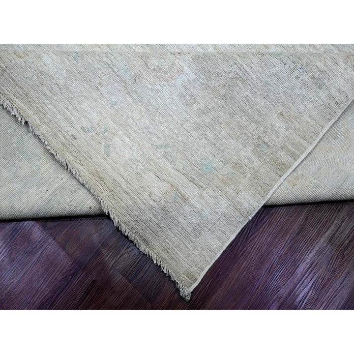 11'5" x 15'9" New Hand Knotted Ivory Wool Rectangle Oriental Rug - MOA10220155