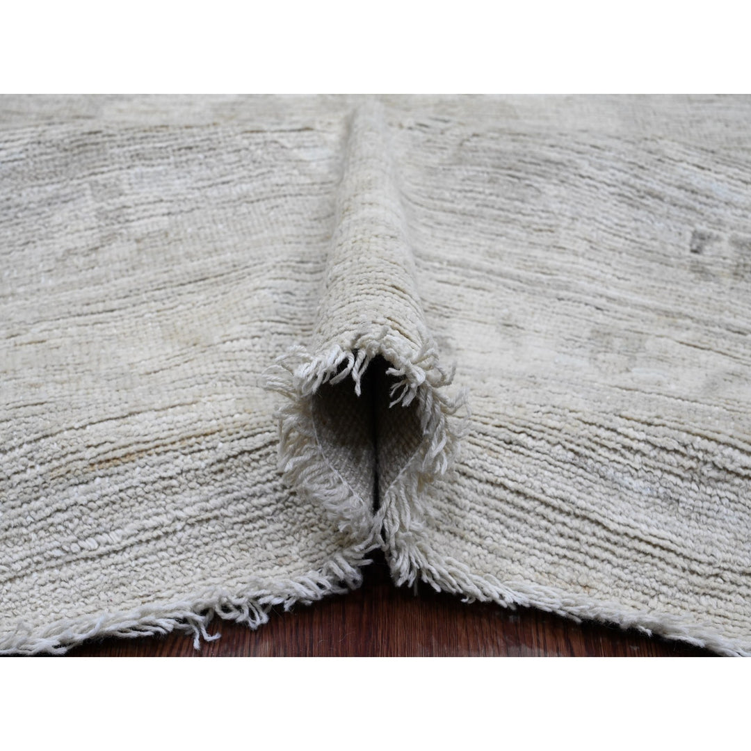 14'0" x 19'6" New Hand Knotted Grey Wool Rectangle Oriental Rug - MOA10220183