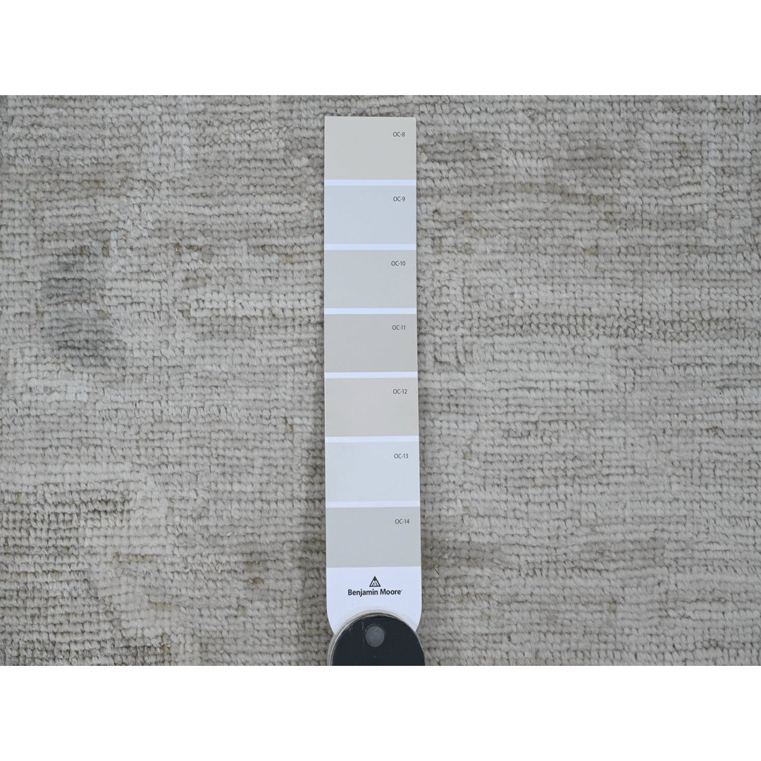 14'0" x 19'6" New Hand Knotted Grey Wool Rectangle Oriental Rug - MOA10220183