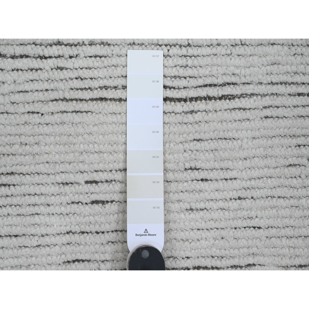 15'9" x 23'5" New Hand Knotted Ivory Wool Rectangle Oriental Rug - MOA10220232