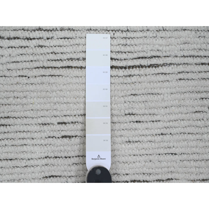 15'9" x 23'5" New Hand Knotted Ivory Wool Rectangle Oriental Rug - MOA10220232