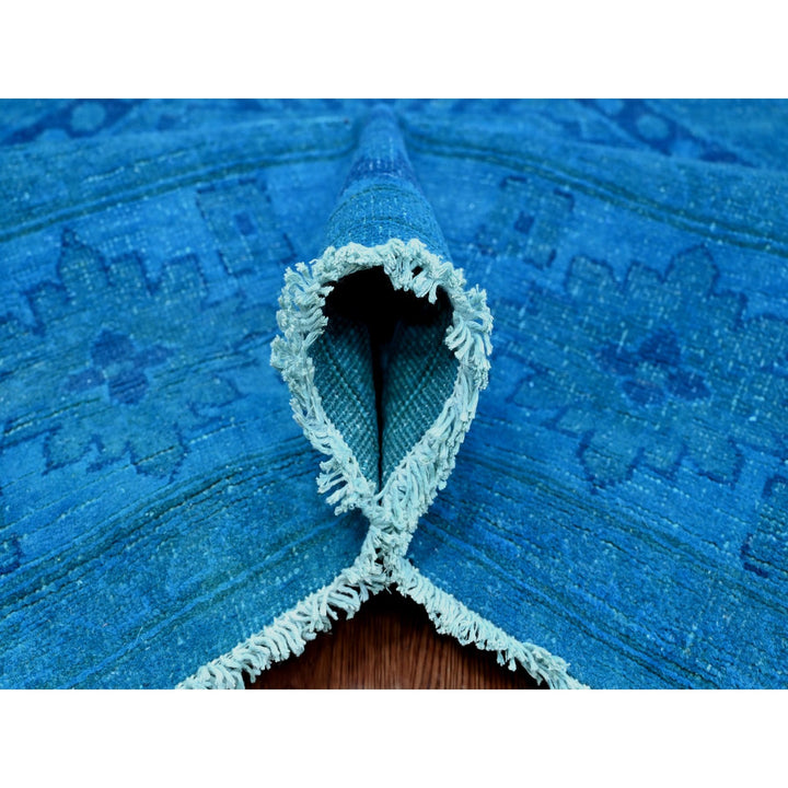 7'8" x 10'1" New Hand Knotted Blue Wool Rectangle Oriental Rug - MOA10220247