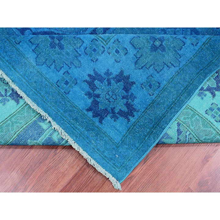 7'8" x 10'1" New Hand Knotted Blue Wool Rectangle Oriental Rug - MOA10220247