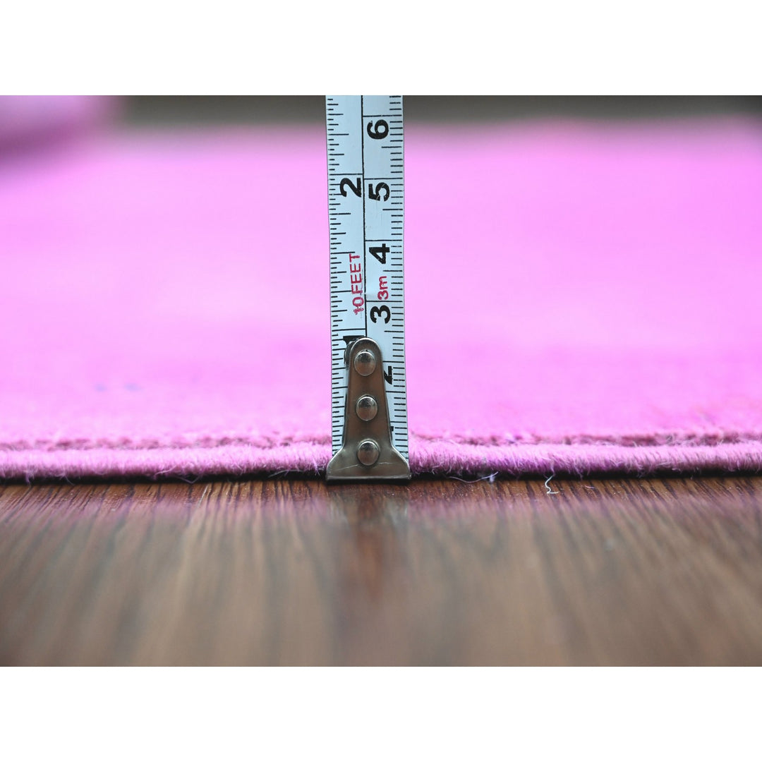 5'10" x 9'1" New Hand Knotted Pink Wool Rectangle Oriental Rug - MOA10220279