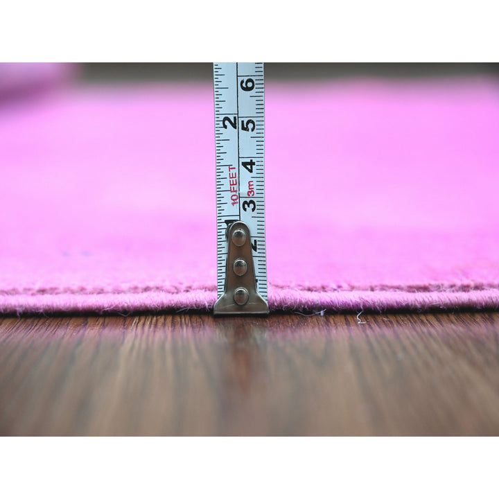 5'10" x 9'1" New Hand Knotted Pink Wool Rectangle Oriental Rug - MOA10220279