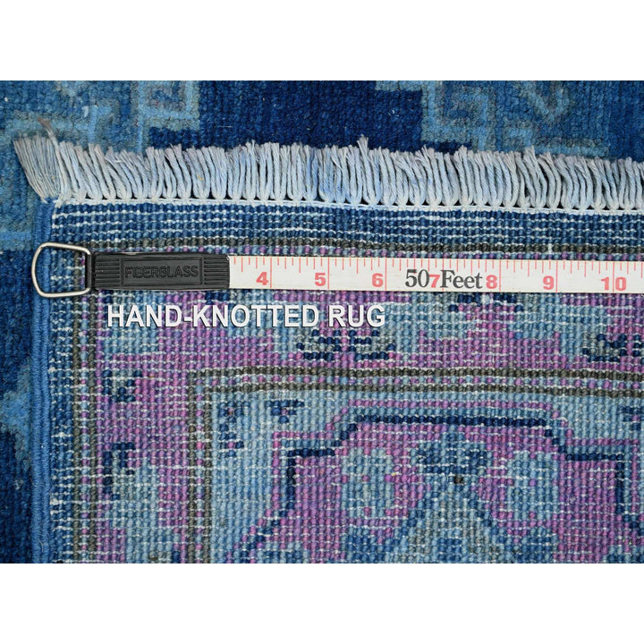 5'9" x 8'7" New Hand Knotted Blue Wool Rectangle Oriental Rug - MOA10220281