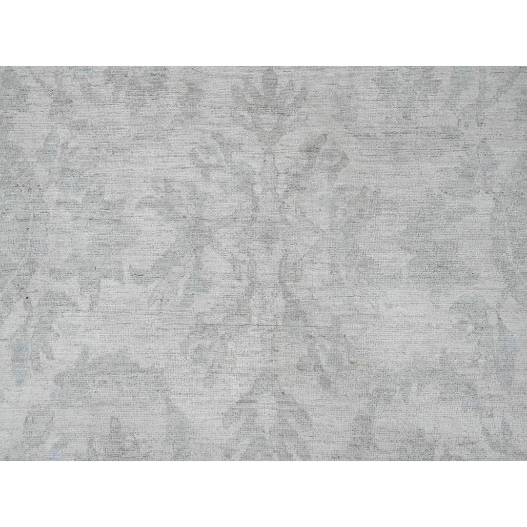 12'0" x 15'1" New Hand Knotted Ivory Wool Rectangle Oriental Rug - MOA10220365