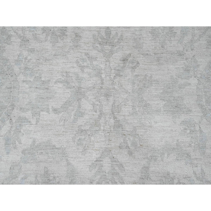 12'0" x 15'1" New Hand Knotted Ivory Wool Rectangle Oriental Rug - MOA10220365