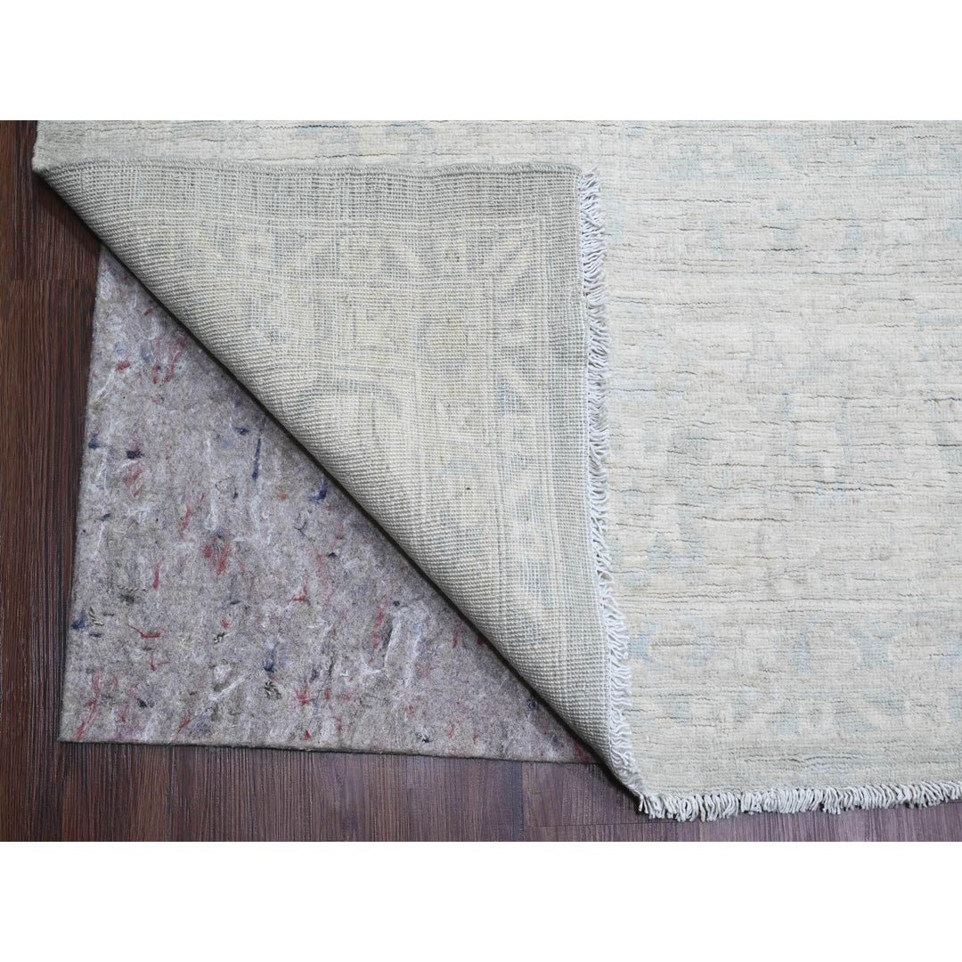 11'10" x 15'3" New Hand Knotted Grey Wool Rectangle Oriental Rug - MOA10220366