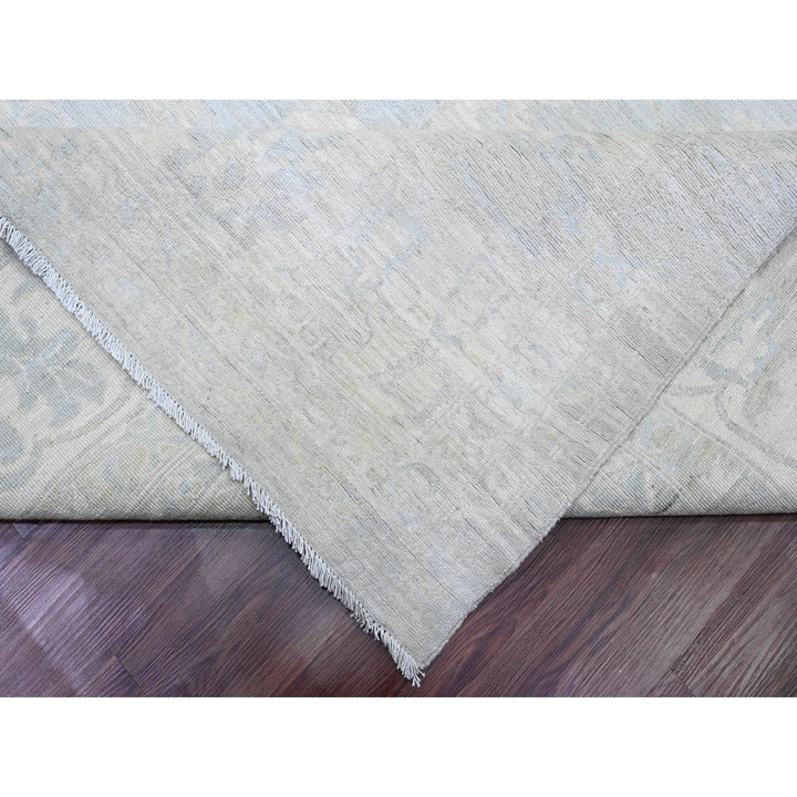 11'10" x 15'3" New Hand Knotted Grey Wool Rectangle Oriental Rug - MOA10220366