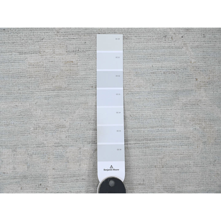 11'10" x 15'3" New Hand Knotted Grey Wool Rectangle Oriental Rug - MOA10220366