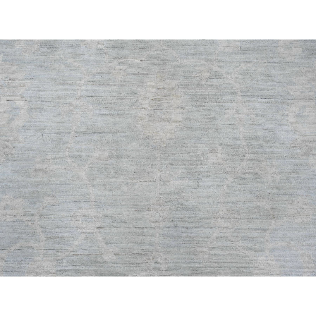 11'10" x 15'3" New Hand Knotted Grey Wool Rectangle Oriental Rug - MOA10220366