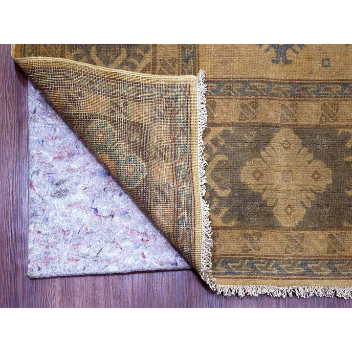 8'0" x 9'10" New Hand Knotted Brown Wool Rectangle Oriental Rug - MOA10220400