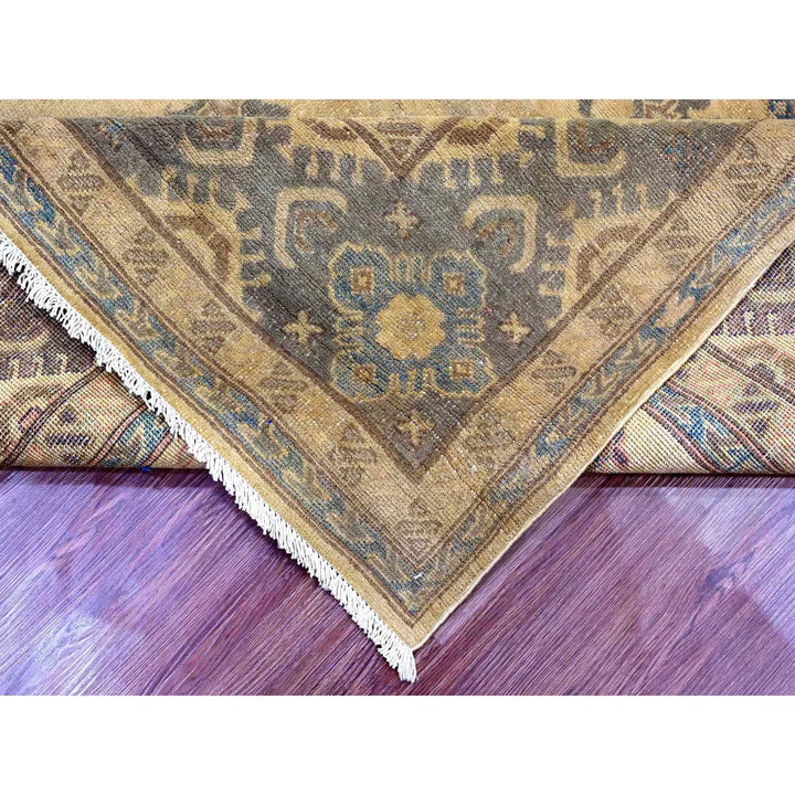 8'0" x 9'10" New Hand Knotted Brown Wool Rectangle Oriental Rug - MOA10220400