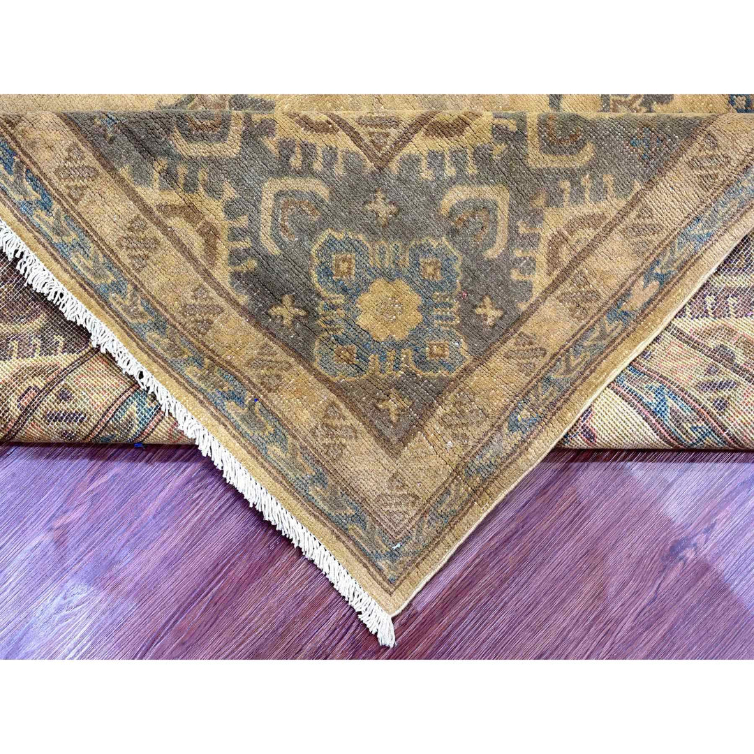 8'0" x 9'10" New Hand Knotted Brown Wool Rectangle Oriental Rug - MOA10220400