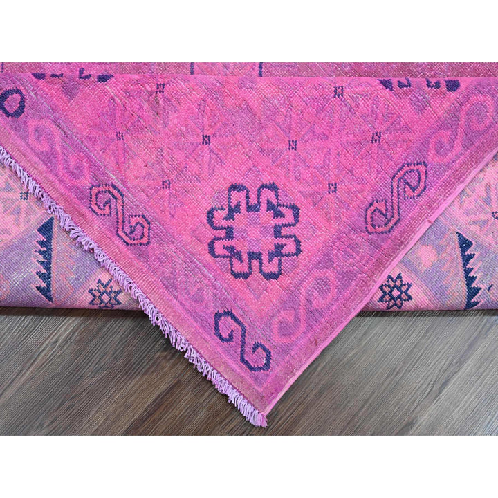 7'11" x 9'7" New Hand Knotted Pink Wool Rectangle Oriental Rug - MOA10220401