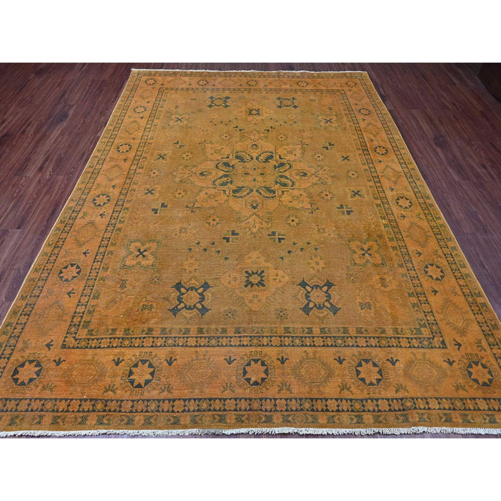 7'8" x 9'10" New Hand Knotted Brown Wool Rectangle Oriental Rug - MOA10220402