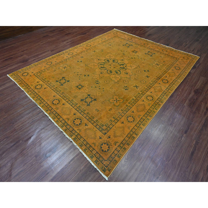 7'8" x 9'10" New Hand Knotted Brown Wool Rectangle Oriental Rug - MOA10220402