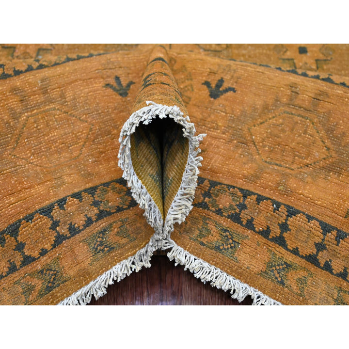 7'8" x 9'10" New Hand Knotted Brown Wool Rectangle Oriental Rug - MOA10220402