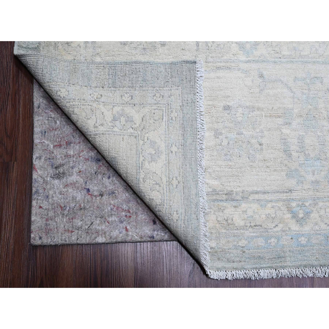 12'0" x 15'4" New Hand Knotted Grey Wool Rectangle Oriental Rug - MOA10220405