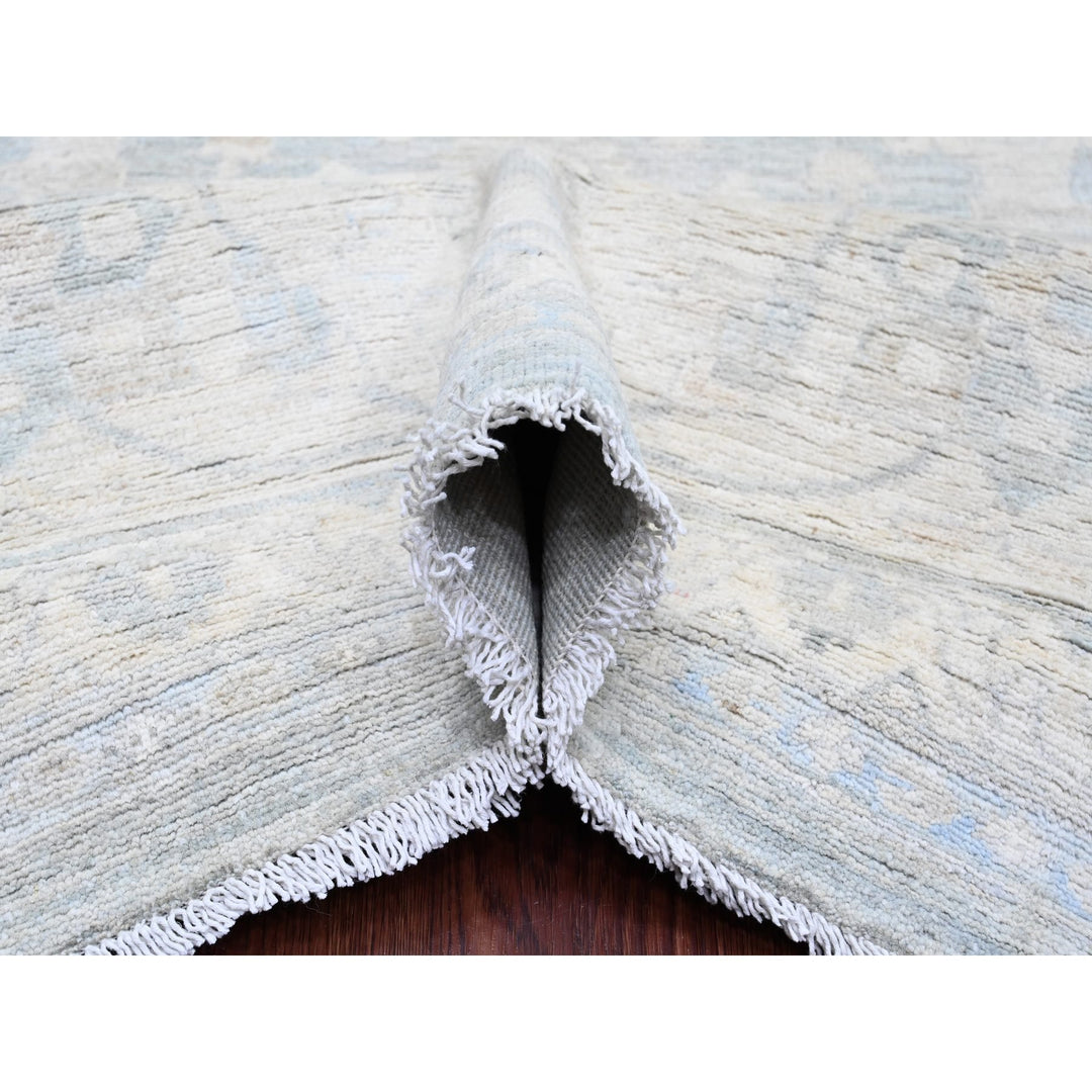 12'0" x 15'4" New Hand Knotted Grey Wool Rectangle Oriental Rug - MOA10220405