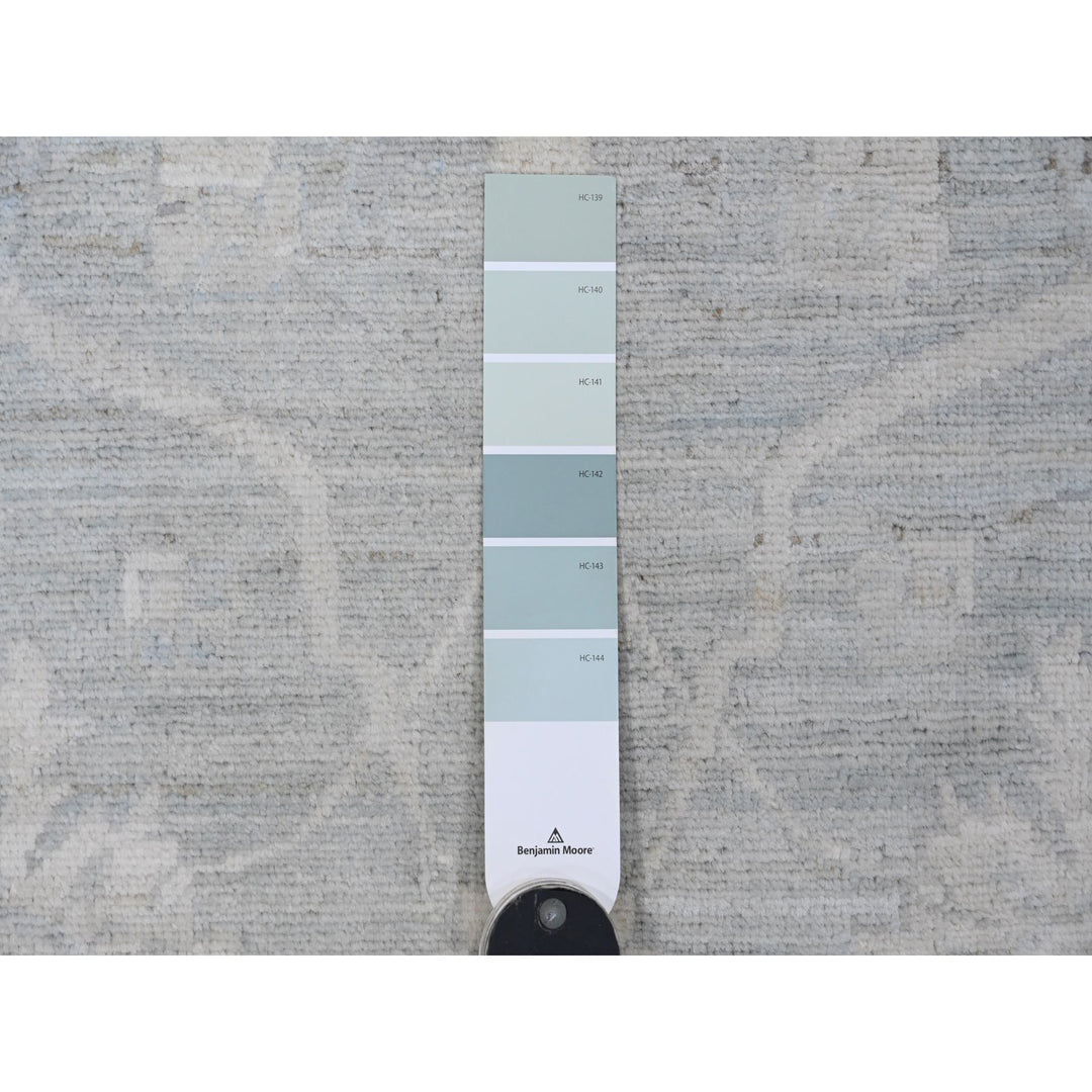 12'0" x 15'4" New Hand Knotted Grey Wool Rectangle Oriental Rug - MOA10220405