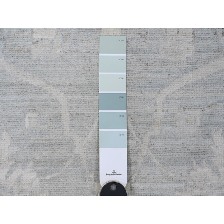 12'0" x 15'4" New Hand Knotted Grey Wool Rectangle Oriental Rug - MOA10220405