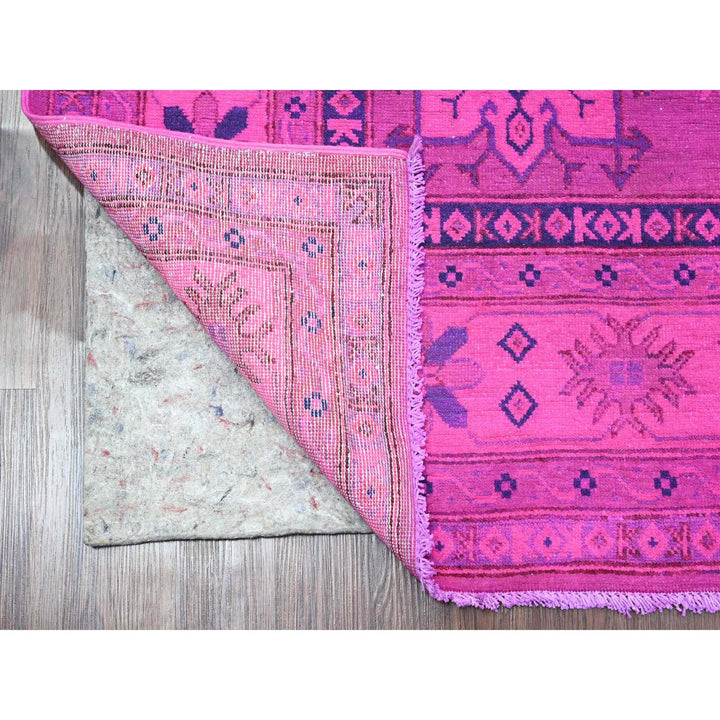 6'0" x 8'6" New Hand Knotted Pink Wool Rectangle Oriental Rug - MOA10220444