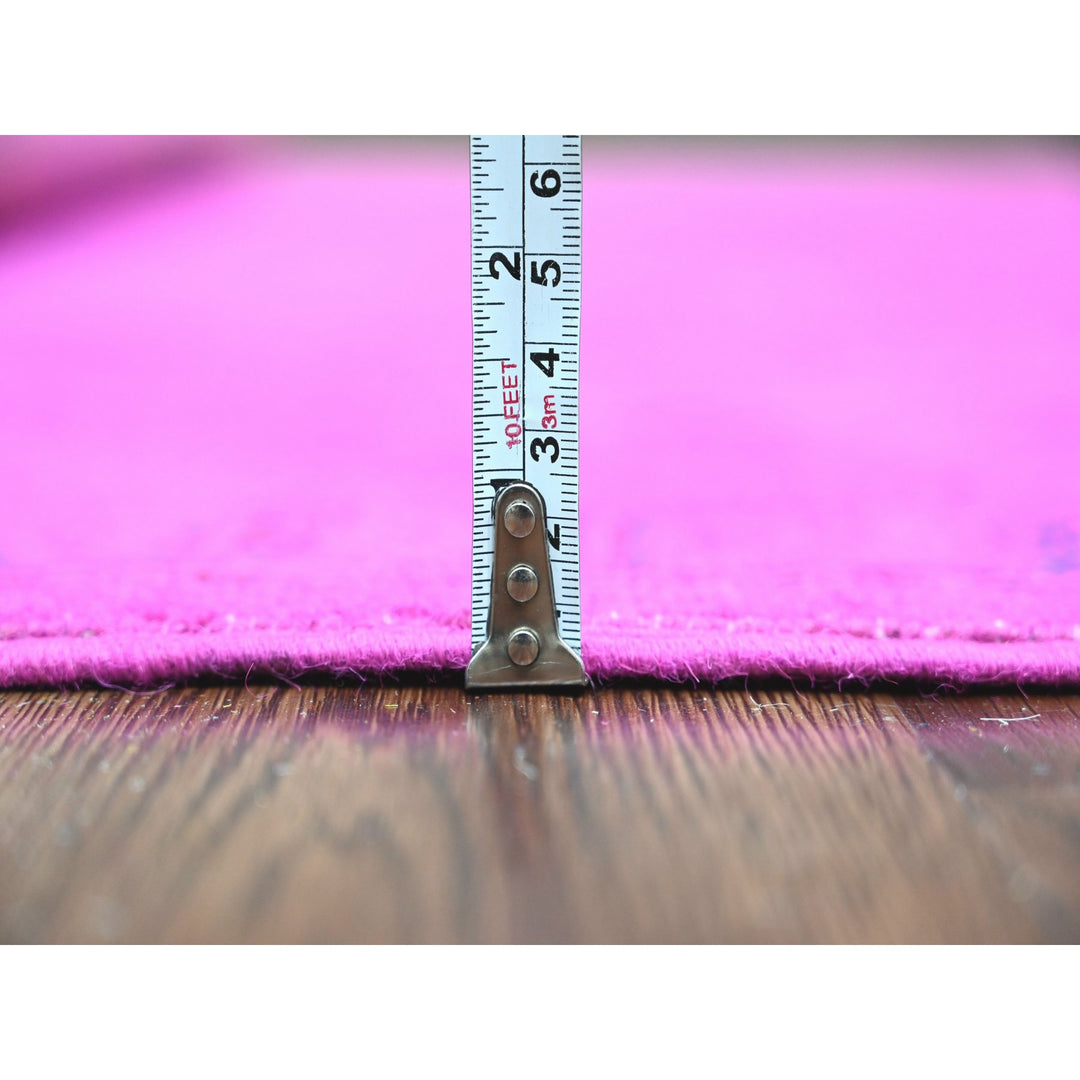 6'0" x 8'6" New Hand Knotted Pink Wool Rectangle Oriental Rug - MOA10220444