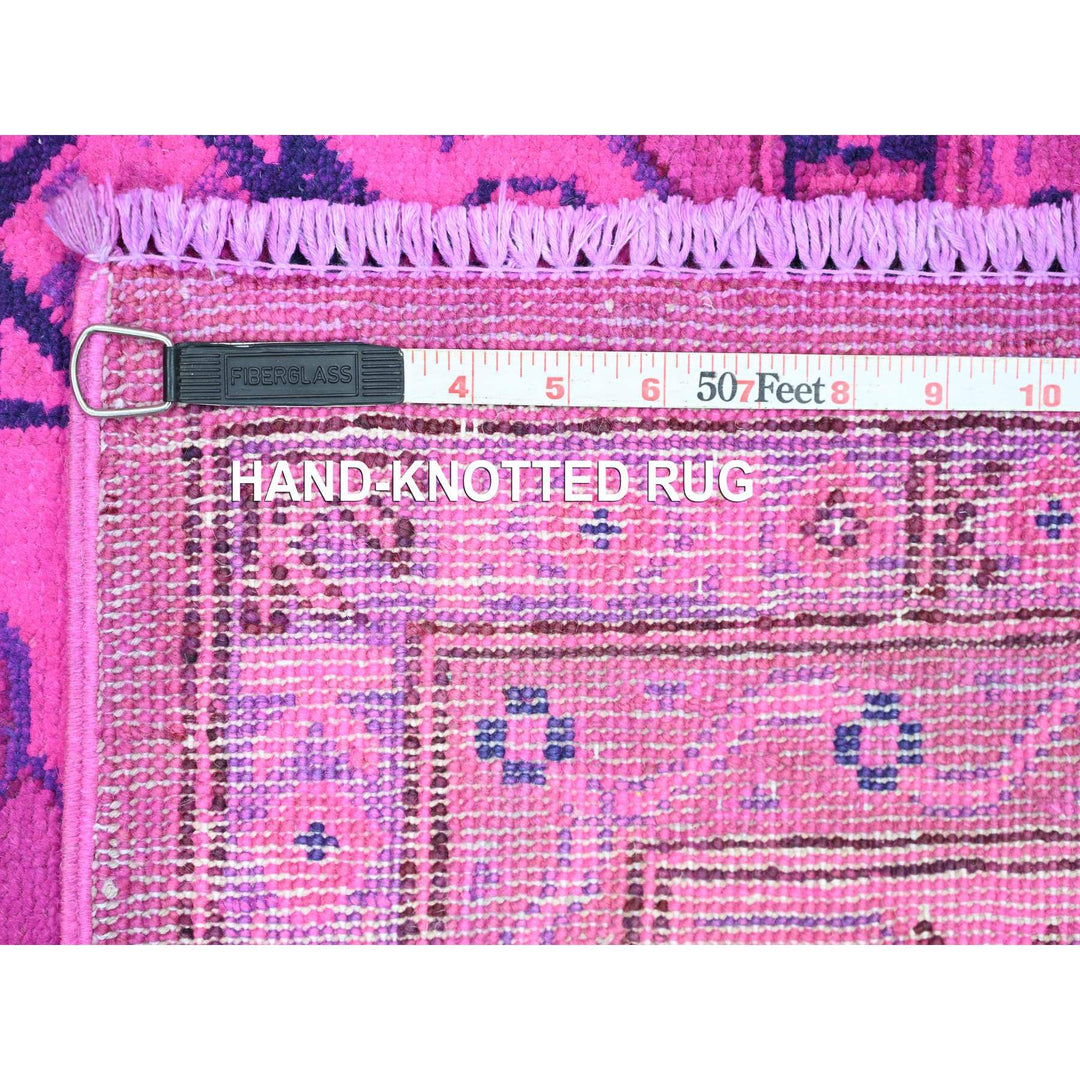 6'0" x 8'6" New Hand Knotted Pink Wool Rectangle Oriental Rug - MOA10220444