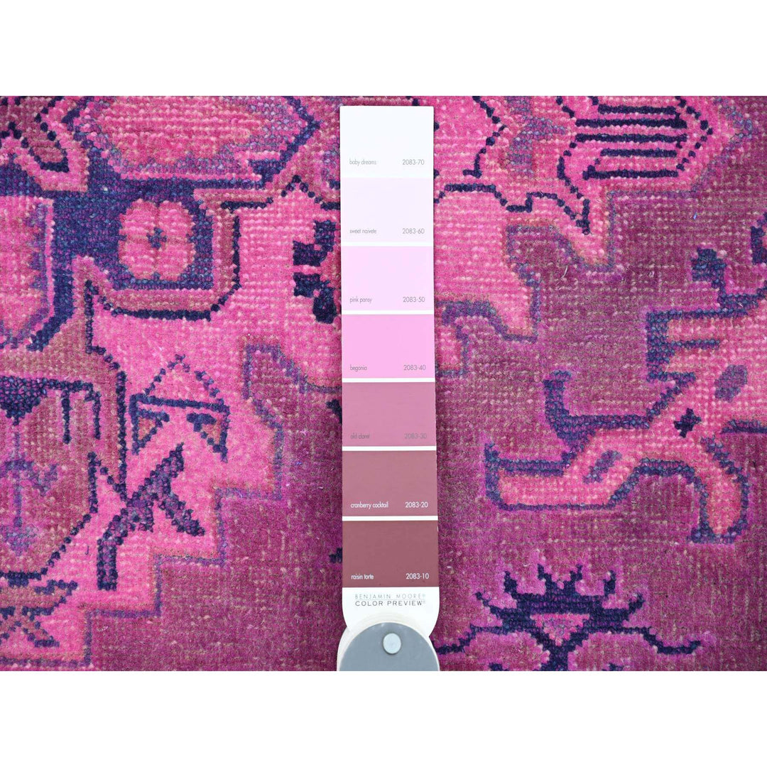 5'7" x 7'9" New Hand Knotted Pink Wool Rectangle Oriental Rug - MOA10220447