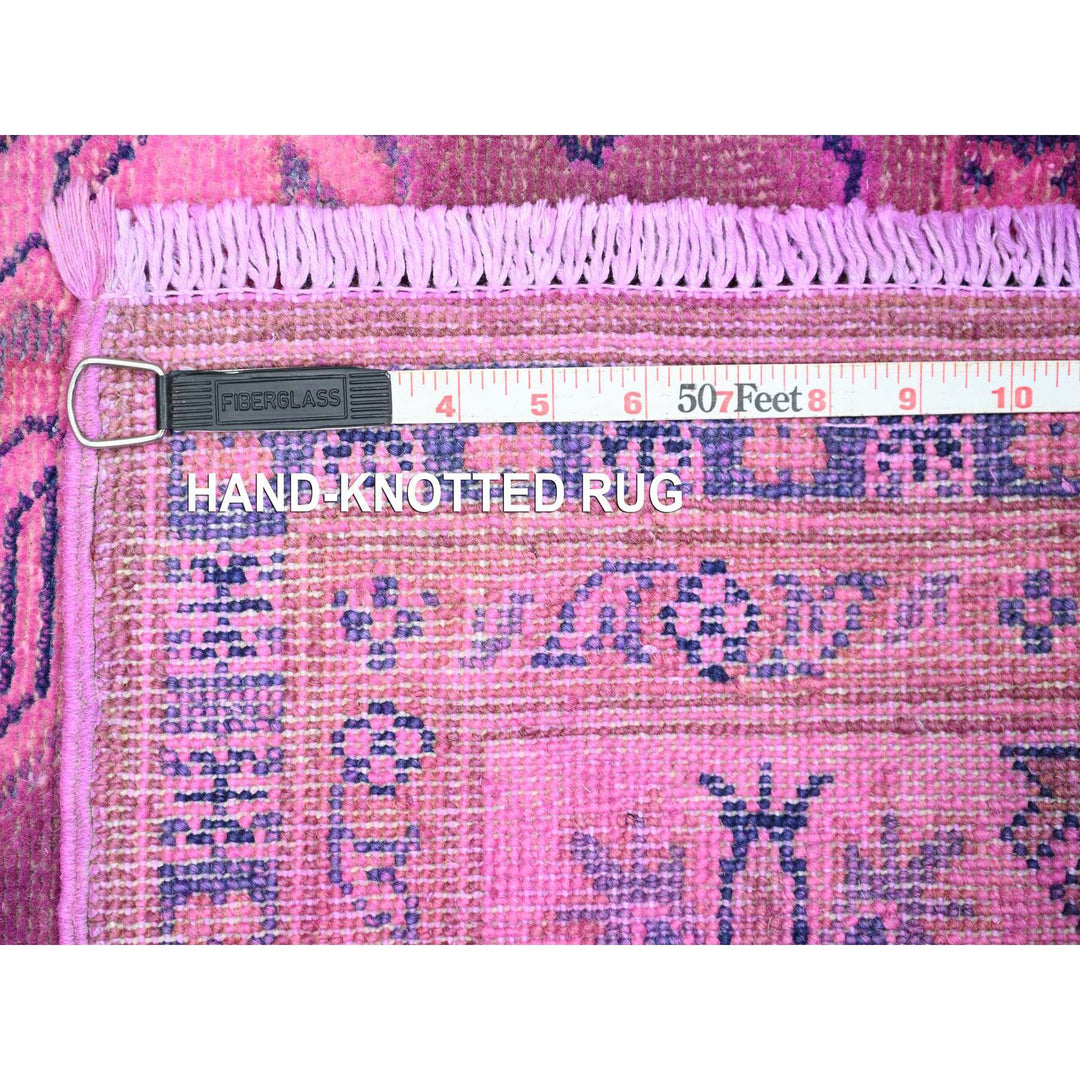 5'7" x 7'9" New Hand Knotted Pink Wool Rectangle Oriental Rug - MOA10220447
