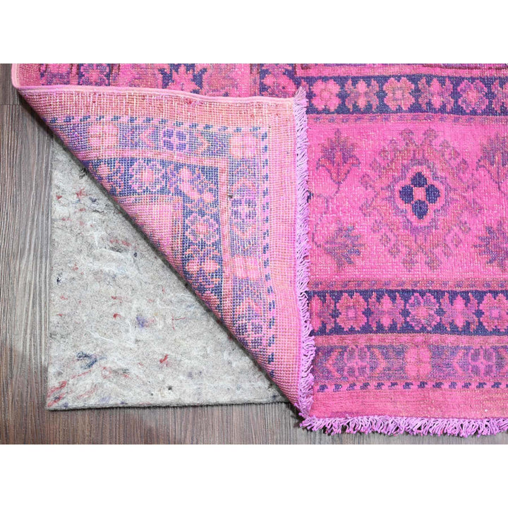8'6" x 11'4" New Hand Knotted Pink Wool Rectangle Oriental Rug - MOA10220528