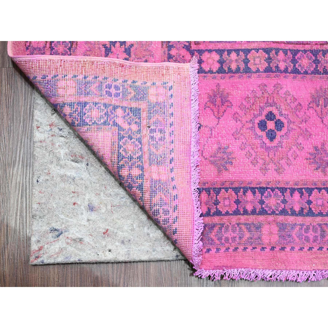 8'6" x 11'4" New Hand Knotted Pink Wool Rectangle Oriental Rug - MOA10220528