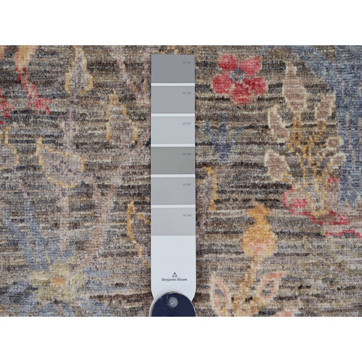 12'0" x 15'5" New Hand Knotted Grey Wool Rectangle Oriental Rug - MOA10220557