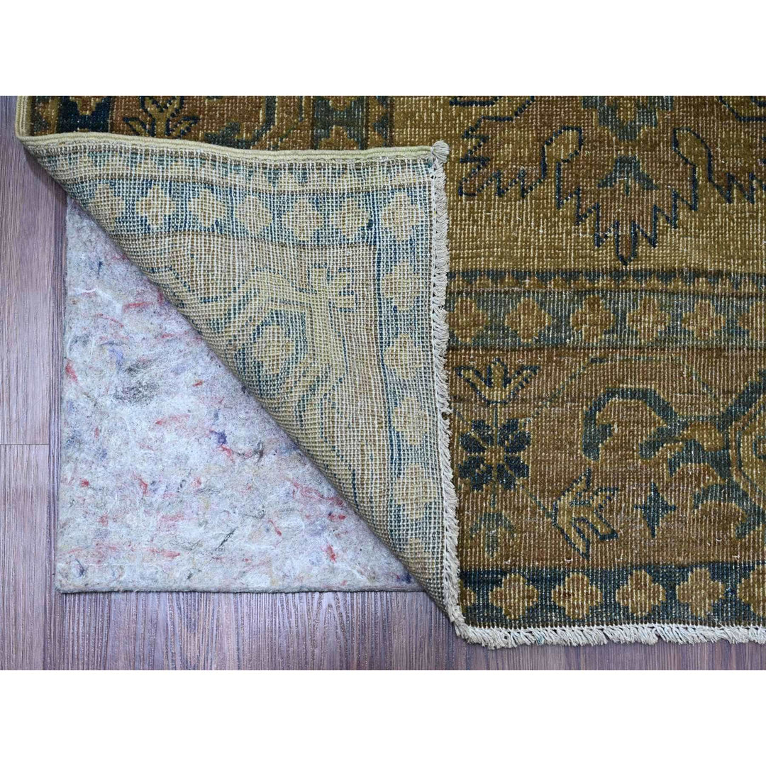 8'0" x 9'1" New Hand Knotted Brown Wool Square Oriental Rug - MOA10220736