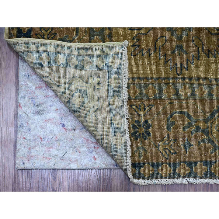 8'0" x 9'1" New Hand Knotted Brown Wool Square Oriental Rug - MOA10220736